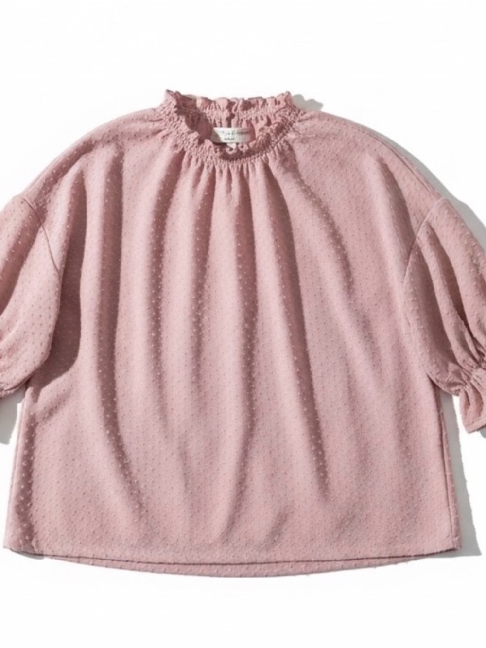 Madewell Texture & Thread Clipdot Ruffle Top